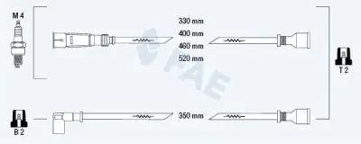 Juego de cables de encendido FAE 83960 FAE 83.960 Stock Limitado